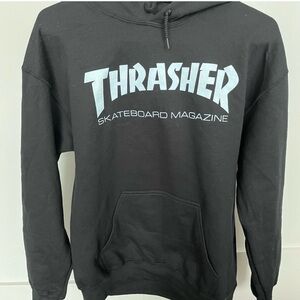 Thrasher Black Hoodie with Light Blue Logo - Men's